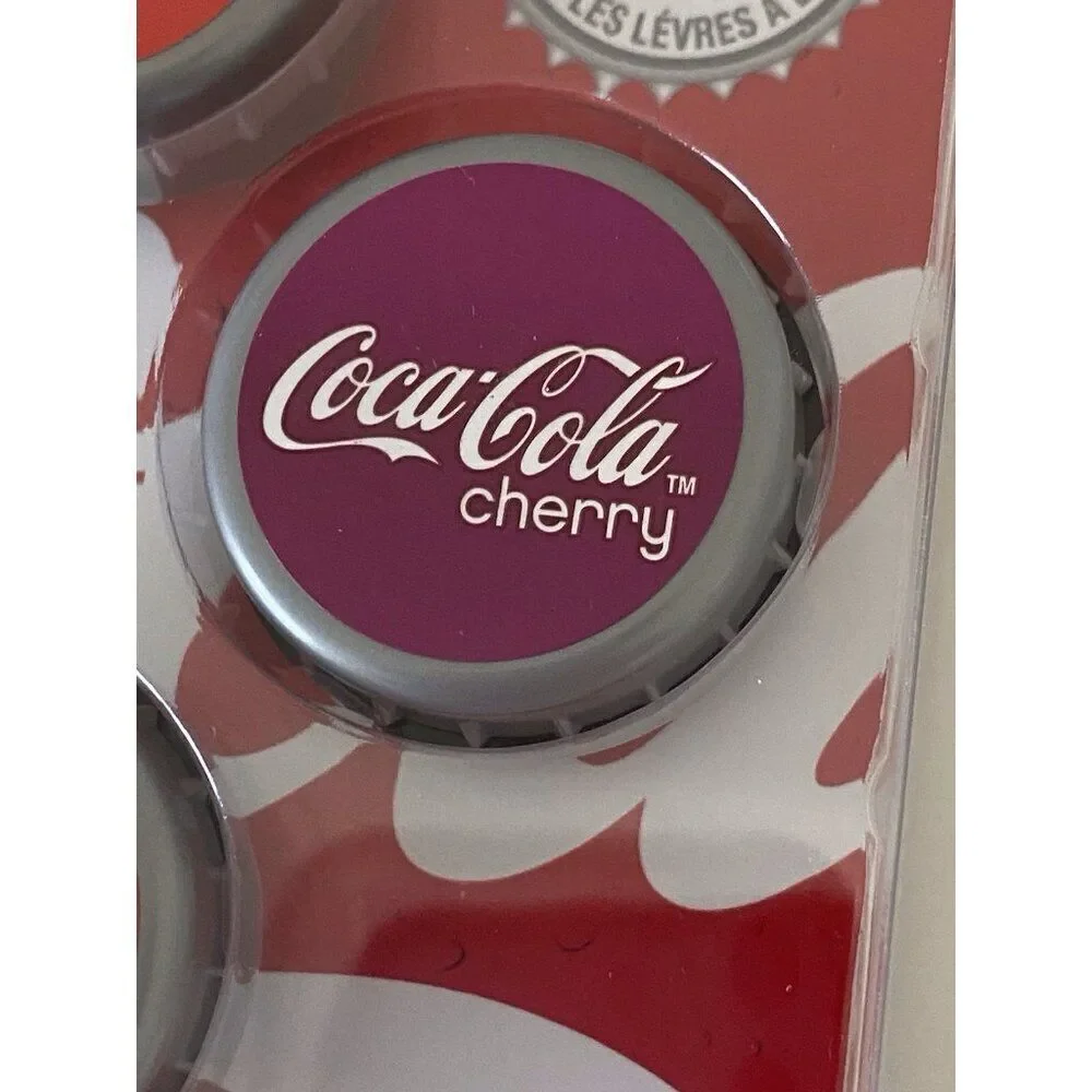Set Of 3 Lip Smacker Cherry Coke Coca‎ Cola Classic Fanta Strawberry Lip Balms